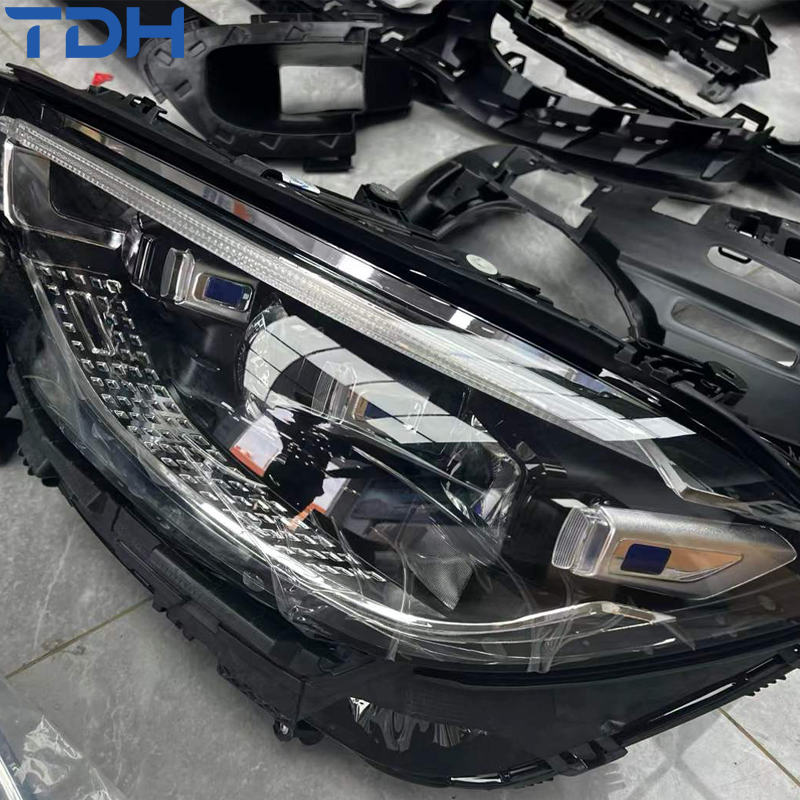 Para-choque de Carro Modificado para 2006-2013 Mercedes Benz W221 Facelift para 2024 W223 Estilo Maybach Para-choque Frontal Para-choque Traseiro com Painel de Porta Capô Aletas