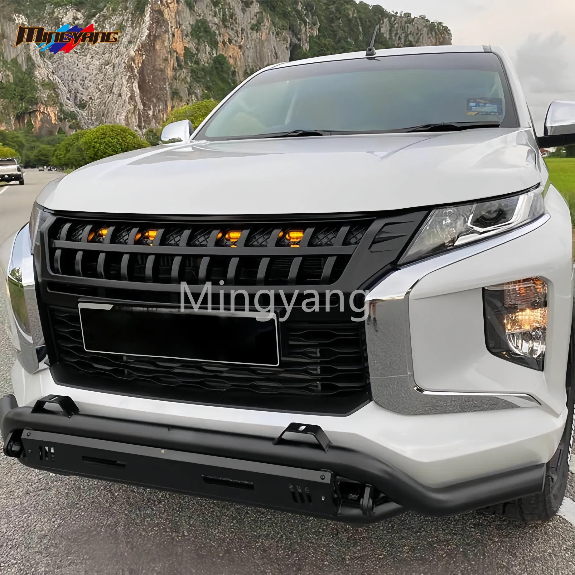 Bumper Frontal de Aço para Carro Acessórios para Pickup Triton L200 2019 Peças de Auto 4X4