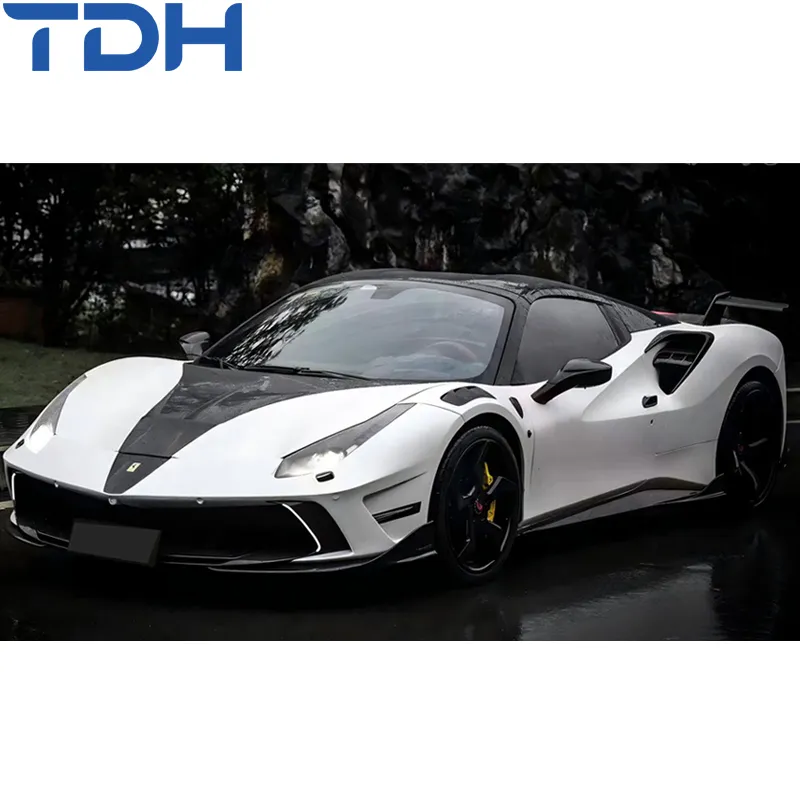 Para-choque de Carbono de Alta Qualidade para Ferrari 488 Facelift para Para-choque Frontal Mansory Para-choque Traseiro com Peças de Carro em Carbono