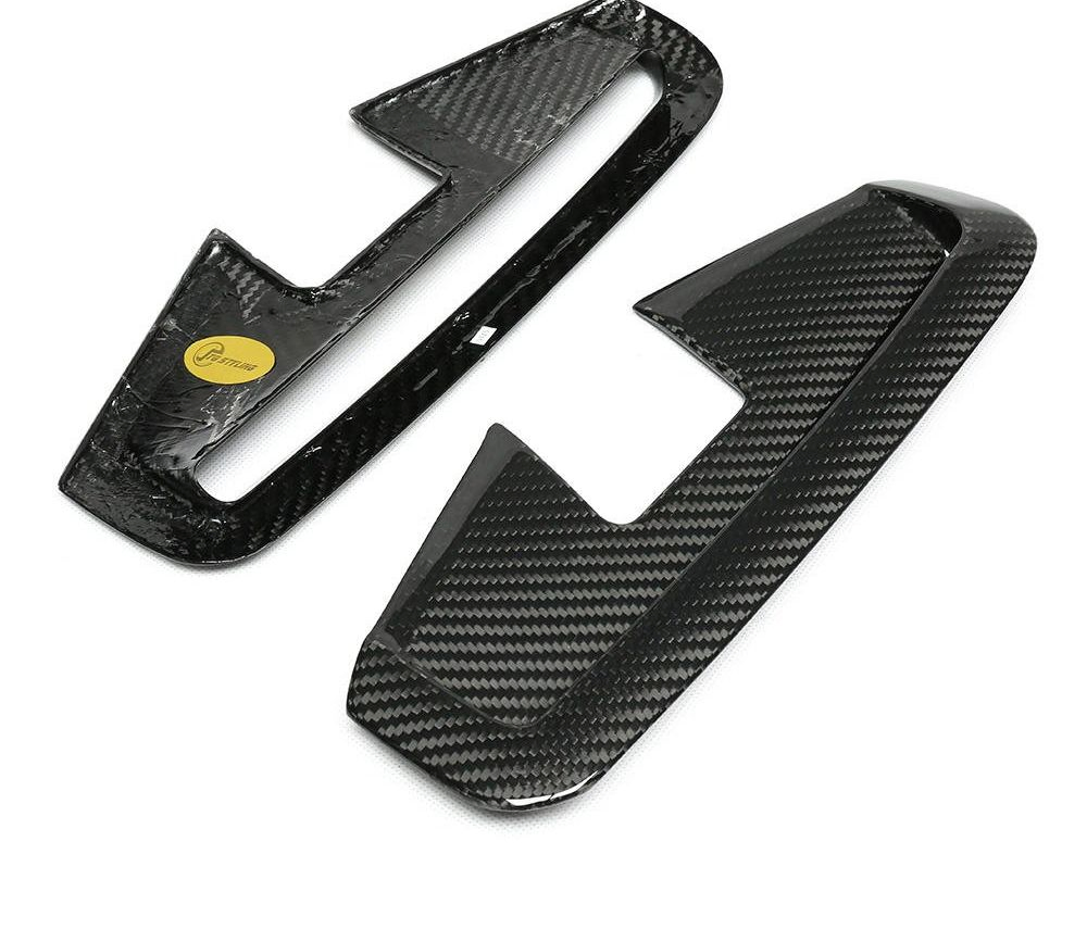 para BMW 4 Ser G22 G23 M440I Canards de Para-choque Frontal em Fibra de Carbono Seco M-Sport 4 PCS/Conjunto Acabamentos de Divisória Kit de Carro