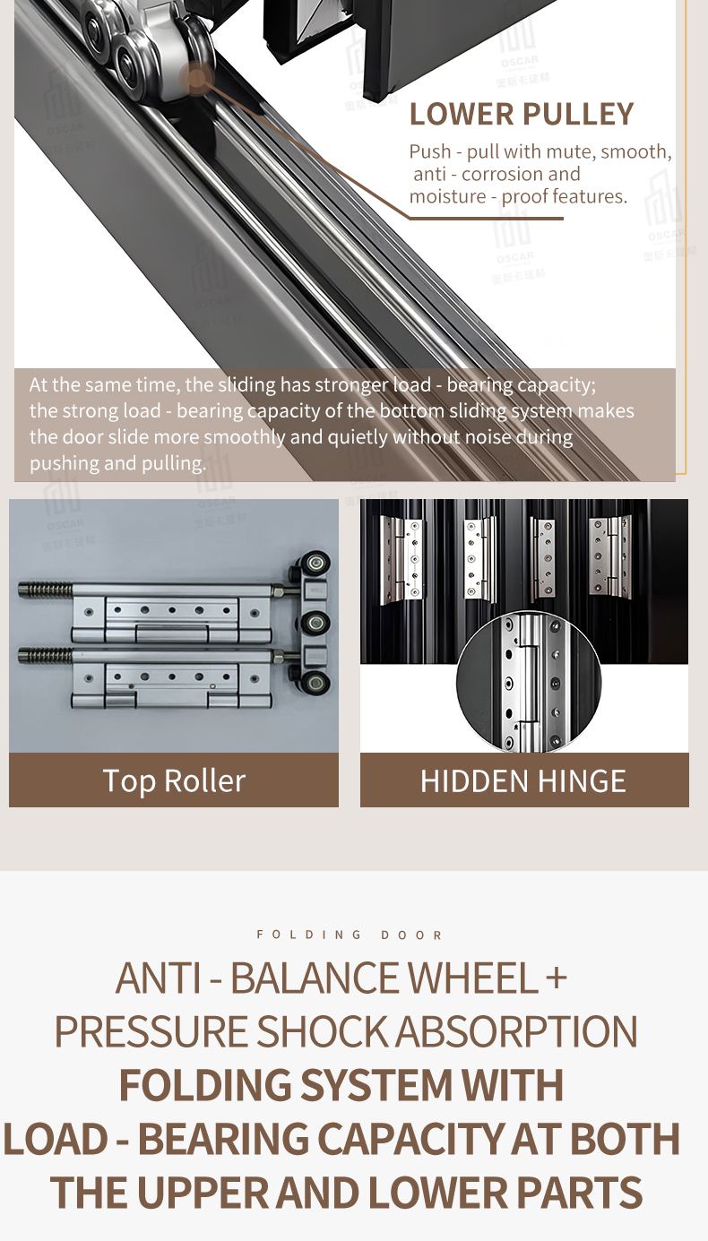 Aluminium door folding and sliding
