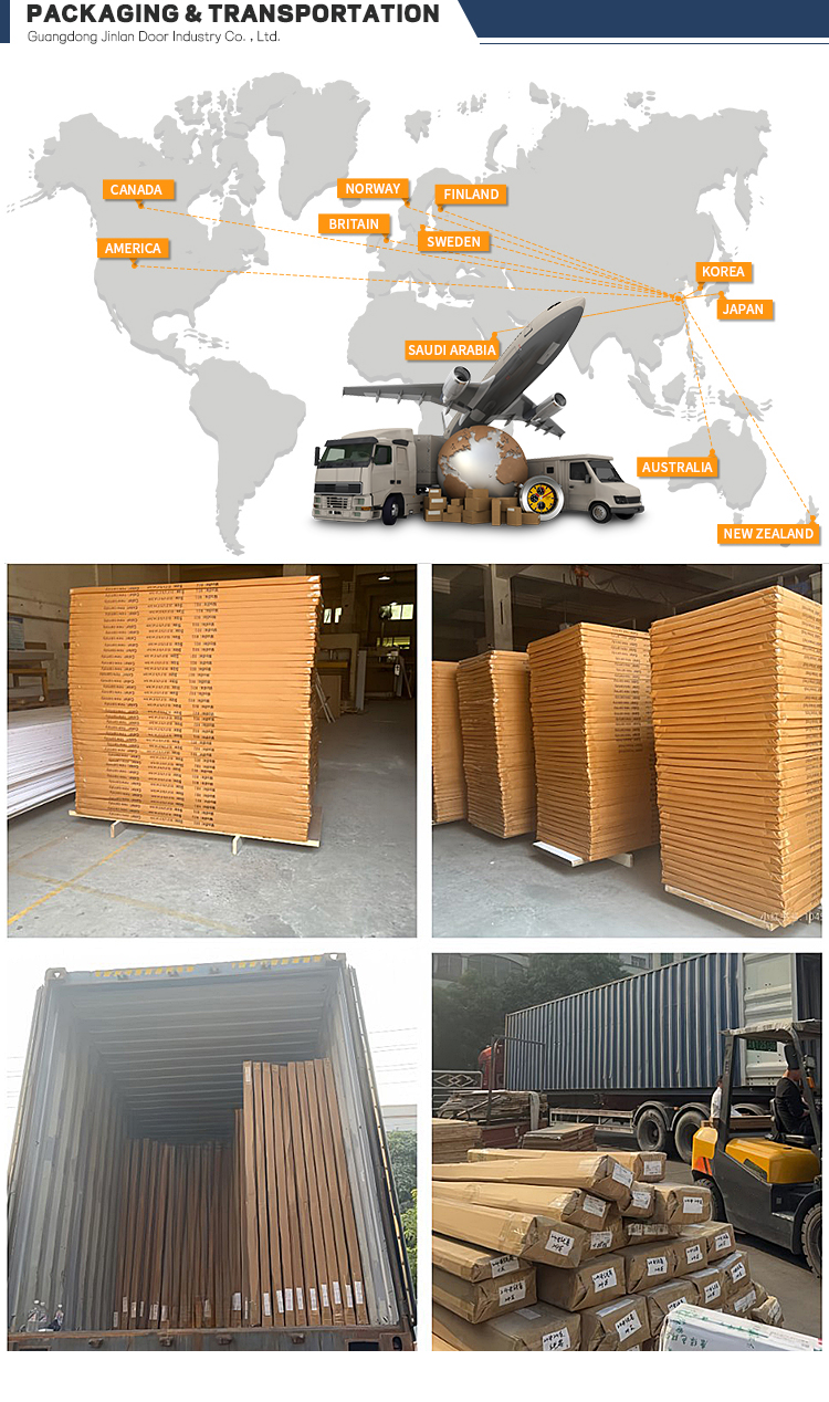 WPC doors protective packaging process