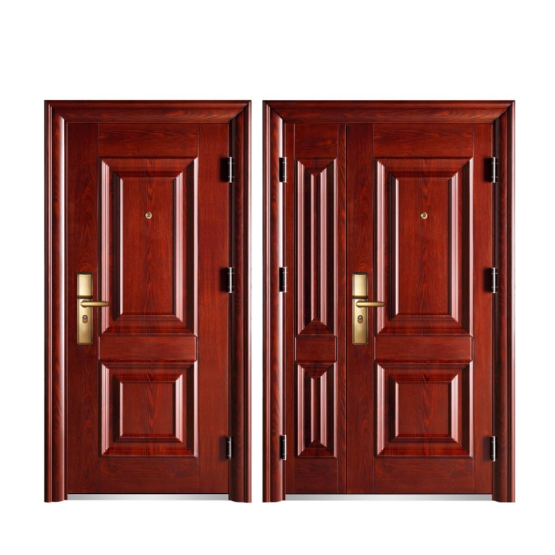Stainless Steel Thickened Armored Modern Anti-Theft Entry School Outdoor Security Door with Simulated Copper Finish