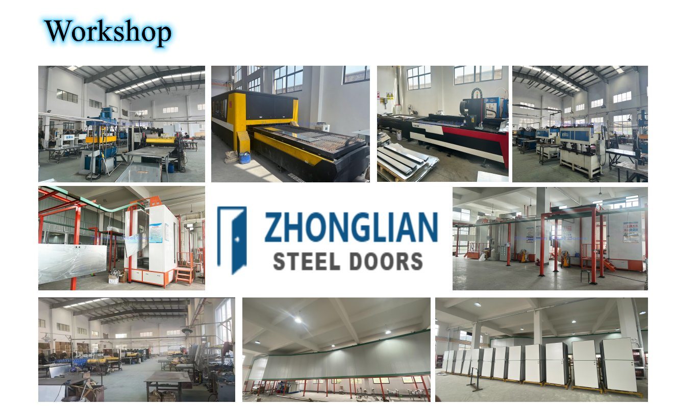 Modern Style Exterior Security Metal Anti Thief Steel Security Doors With Smart Lock and SS Lockset