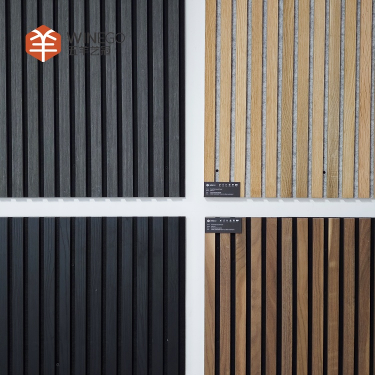 WINEGO Soundproofing Solutions Wood Slat Wall Panels High-Density Wood Slat Acoustic Panels For Theaters