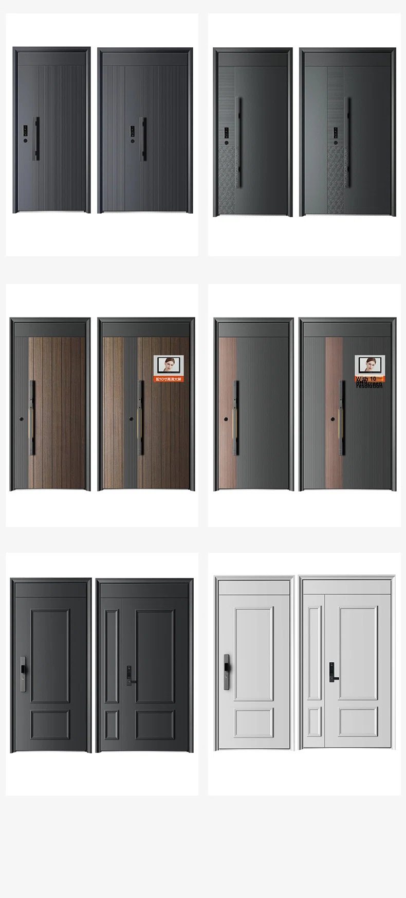 Anti-Theft Entry Door Grade Double Security Door
