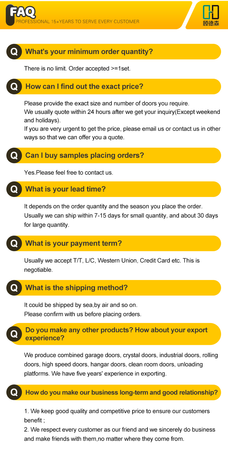 FAQ Overview Banner