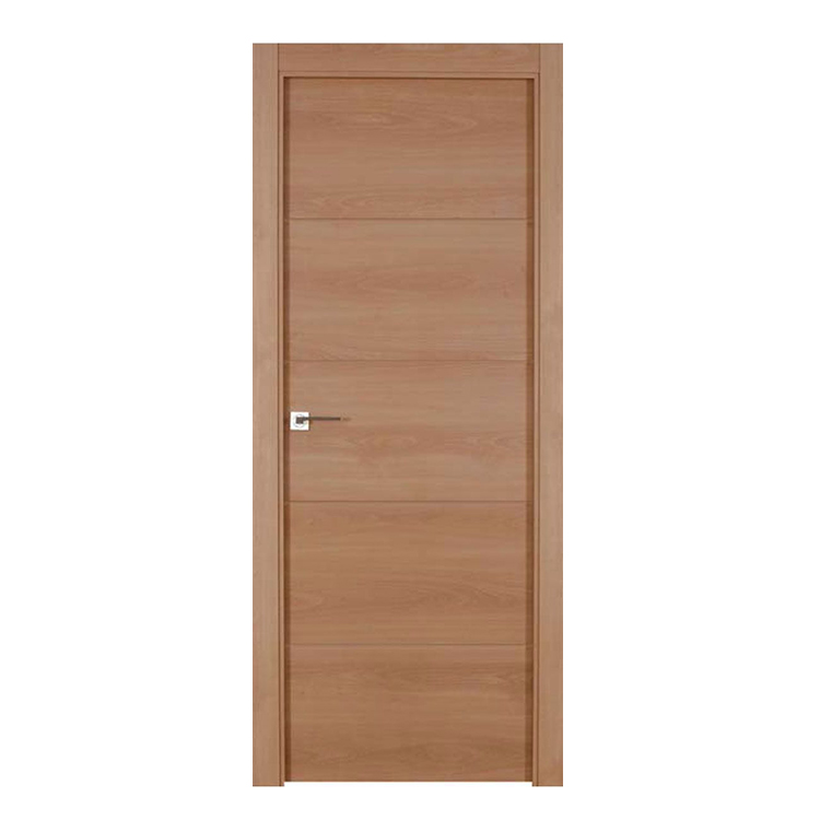 Modern Engineered Veneer Lowes Flat Flush Slab Design Wooden Doors