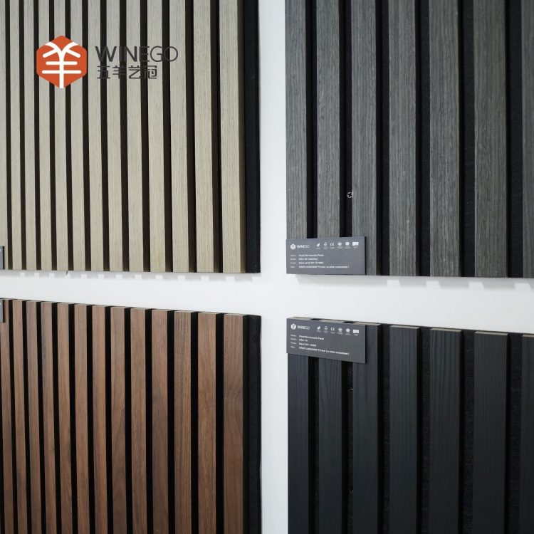 WINEGO Soundproofing Solutions Wood Slat Wall Panels High-Density Wood Slat Acoustic Panels For Theaters