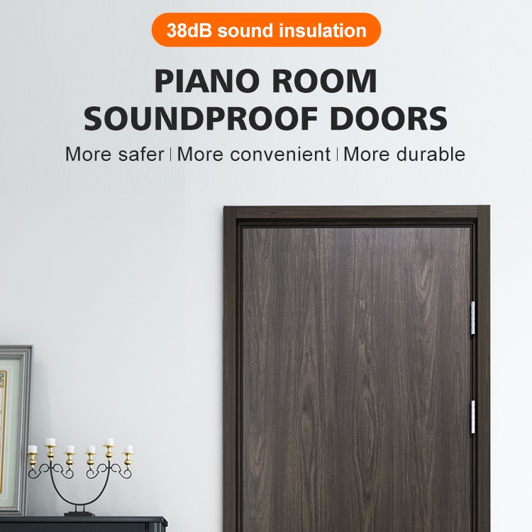 High Quality Soundproof Solid Wood Soundproof Door Fireproof Multiple Seal Soundproof Room Interior Door for Hotel Apartment
