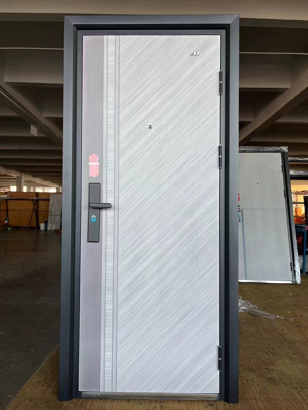 Modern Simple Design Steel Bulletproof Security Entrance New Style Front Entry Doors China Manufacturer Finished for Garden Use
