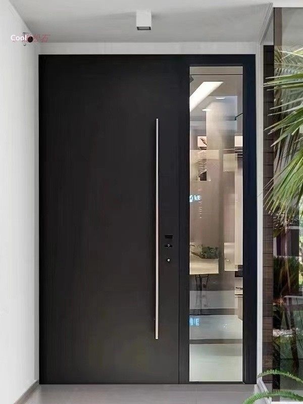 Explosion-proof Custom Armored Villa Gate Double-Opening Security Door Postmodern Design Cast Aluminum Copper Construction Light