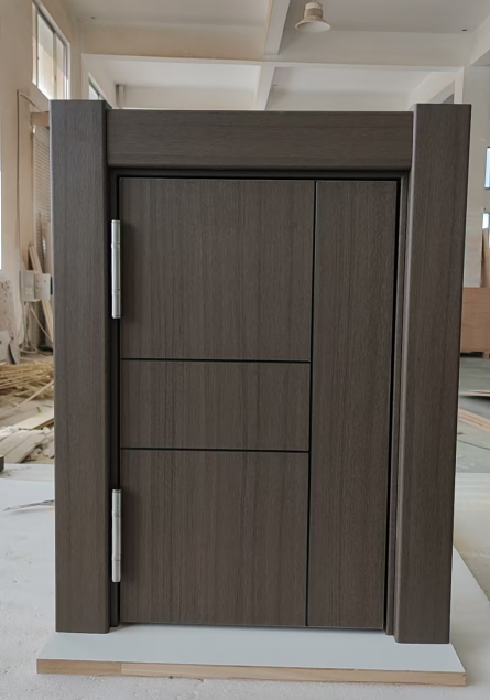 Modern Veneered WPC &amp; MDF Interior Doors for Hotel Office School &amp; Living Room Latest Design with Wooden PVC for Internal Use