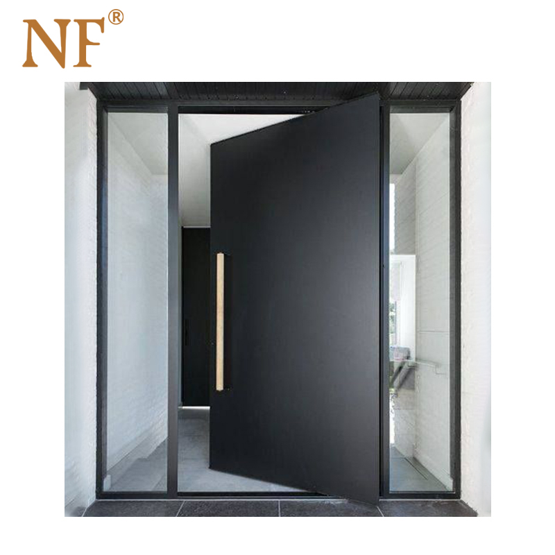 Customized Design Digital Lock Automatic Opening Security Aluminum Pivot Entrance Door