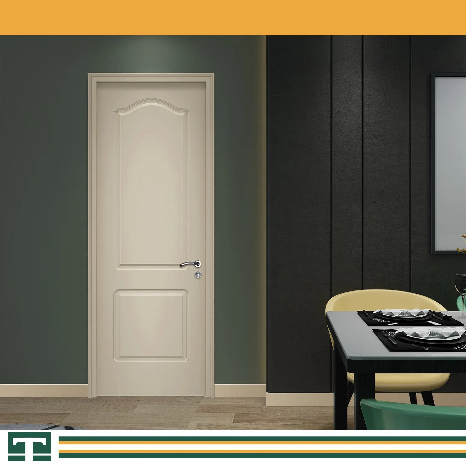 Wholesale China Solid Wood Door Interior Wooden PVC Room Composite Entrance House Exterior Main Room Pivot House Real Barn Bedroom Door MDF Luxury Soundproof