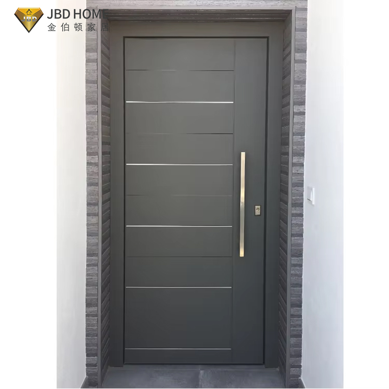 Italy Design Modern Stainless Steel Security Door Fire Rated Armored Anti Theft Waterproof Frosted Front Door For Villa