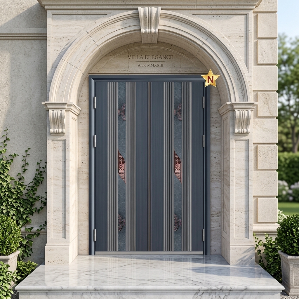 Ustomizablefinely Engraved All-aluminum Anti-theft Entrance Door for Villa Apartments with Waterproof and Secure Features