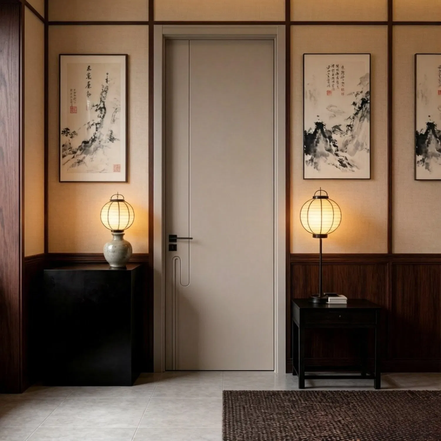 China Factory Price High Quality Doorable Wooden Soundproof WPC Waterproof Entrance PVC Bathroom Interior Melamine Interior Wooden Door