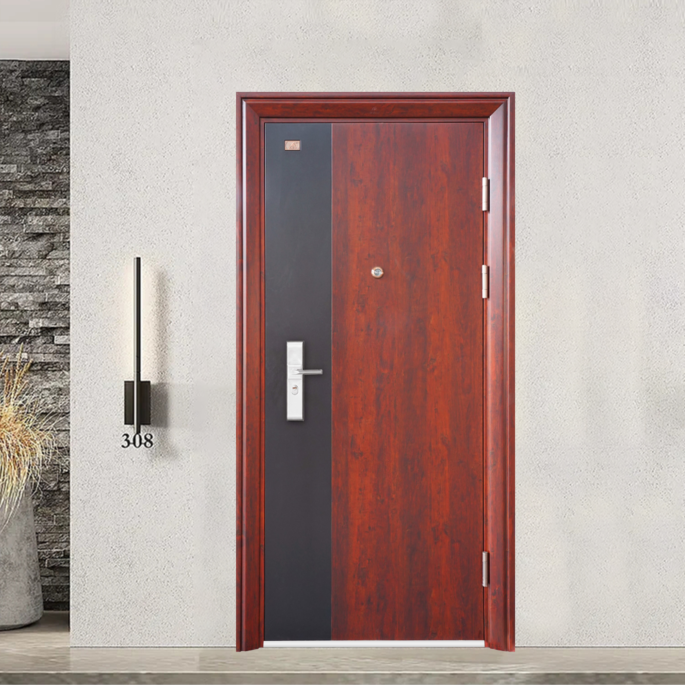 Factory Price High Quality Security Steel Door Anti-theft Soundproof Front Entry Door For Home
