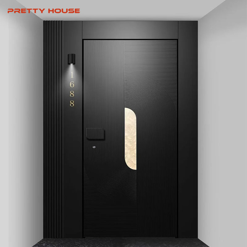 Modern Metal Bulletproof Steel Security Front Steel Doors