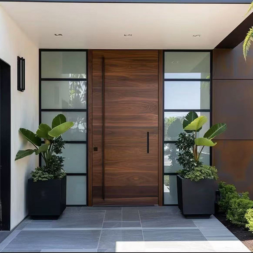 Modern Cast Aluminum Pivot Door - Heavy Duty Security Entrance Door for Main Entry