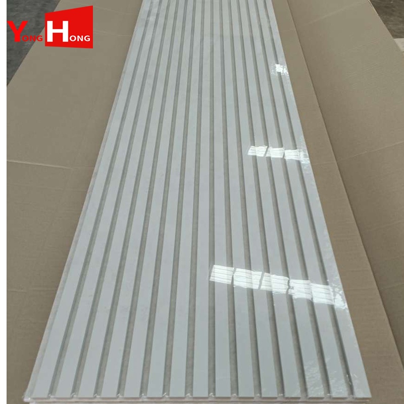 Best Price White PVC Coating Acoustic Wood Wall Panels For Office And Studio