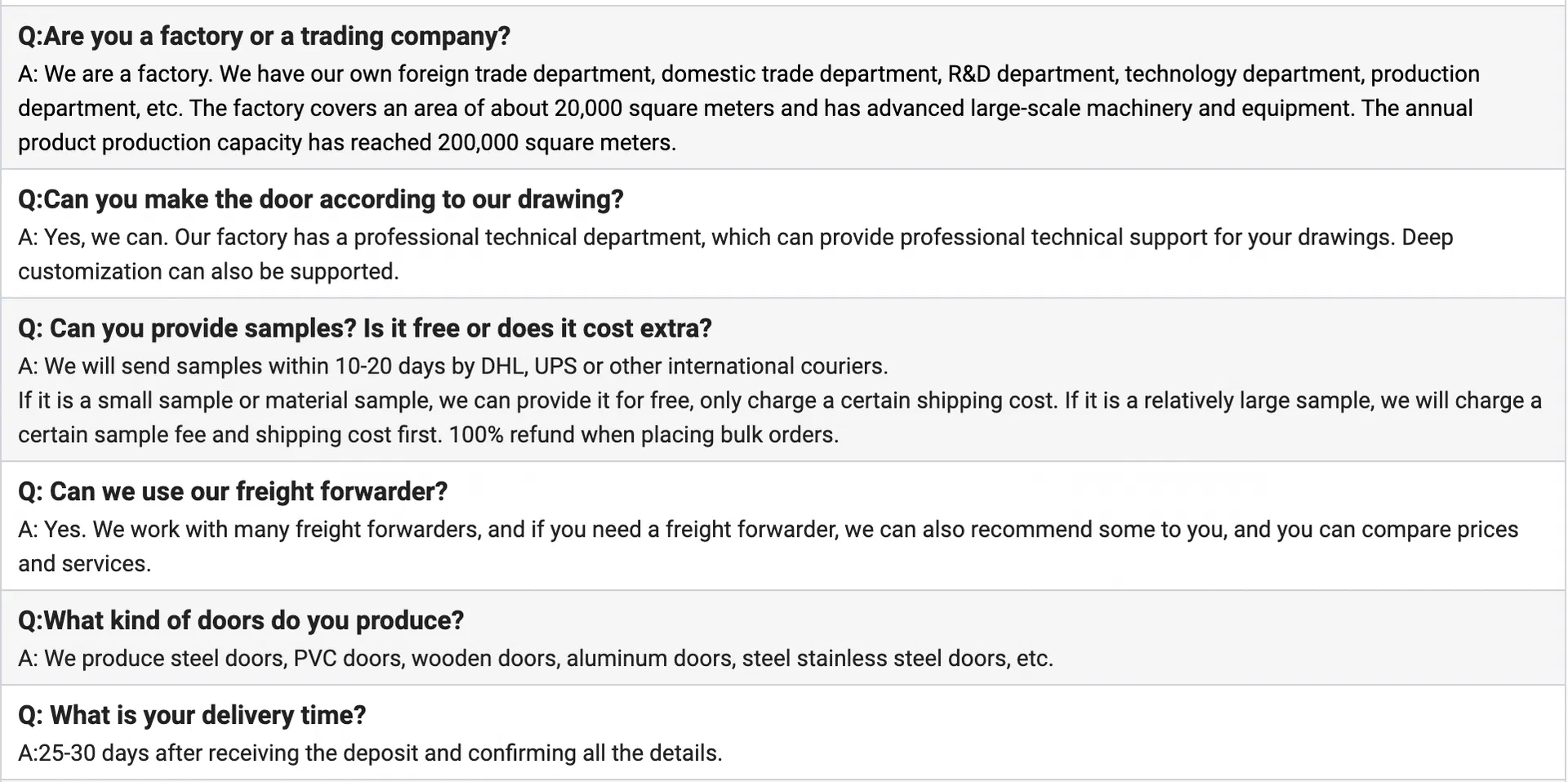 Customer Service FAQ Header