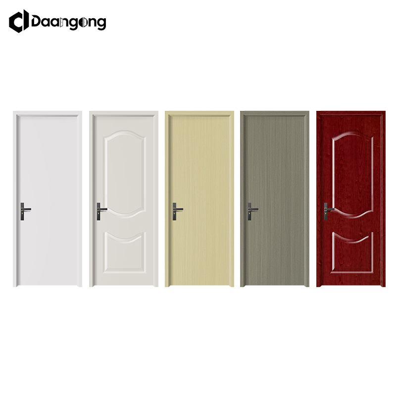 Flush Doors Interior Flat Panel Minimalist Design Engineered Wood Primed Ready to Paint for Renovation Apartment Project