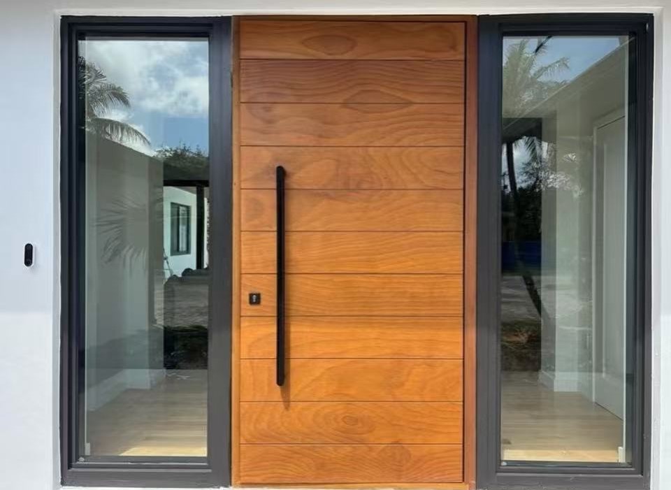 Modern Design High Quality Cast Aluminum Solid Pivot Door for Villa and Farmhouse Exterior Entrance
