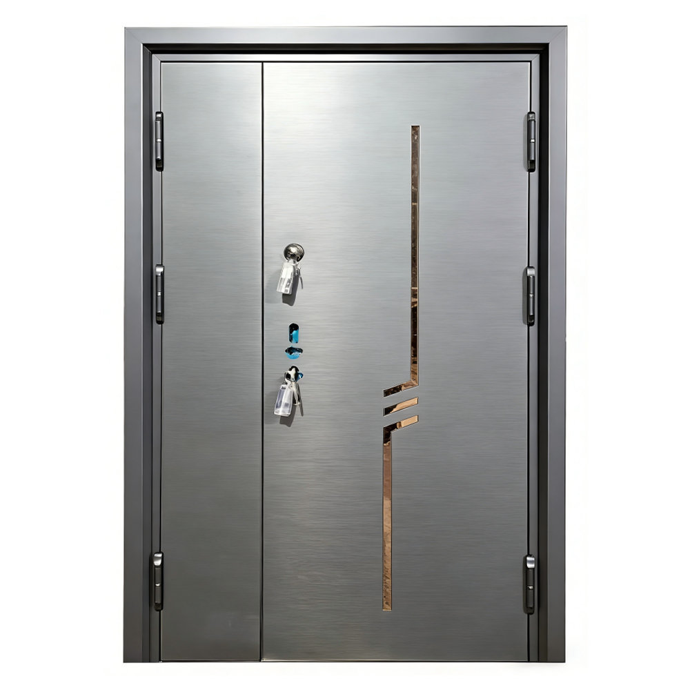 High Performance Single Leaf Fire Proof Security Door for Commercial Use Living Room &amp; Entry-Steel Armored Fire Door