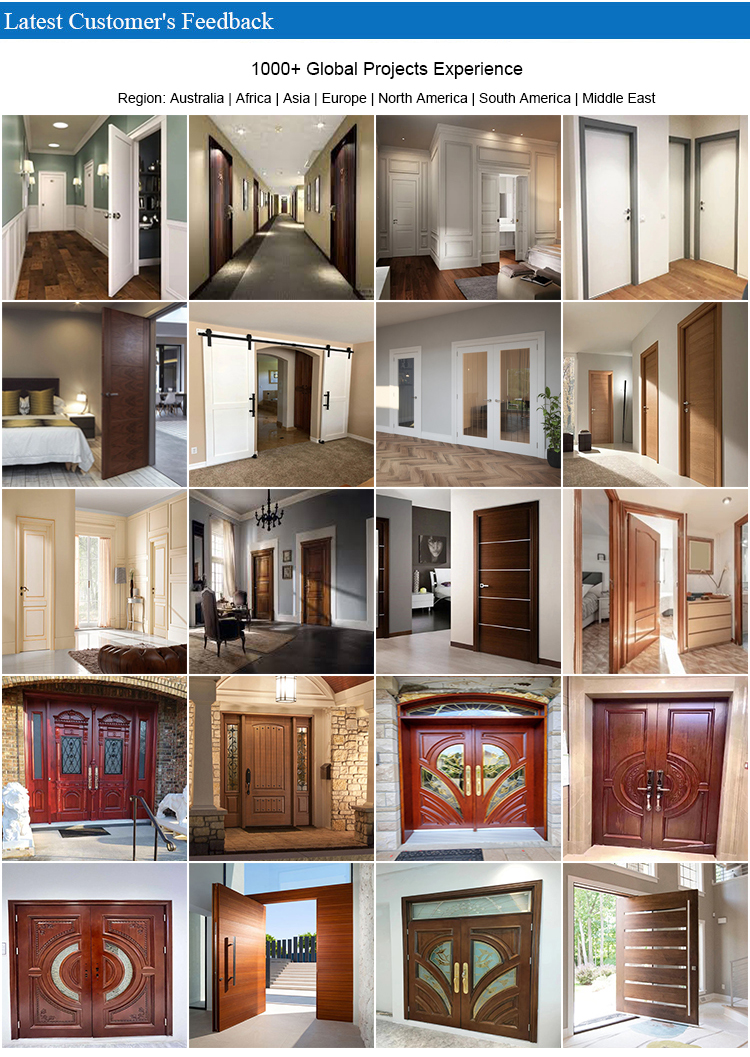 Chinese Factory Modern Smooth Finish Wooden Prehung Door Design Interior Room Flush Solid Core Engineered Wood Doors