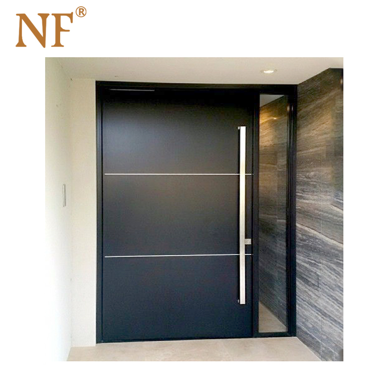 Customized Design Digital Lock Automatic Opening Security Aluminum Pivot Entrance Door