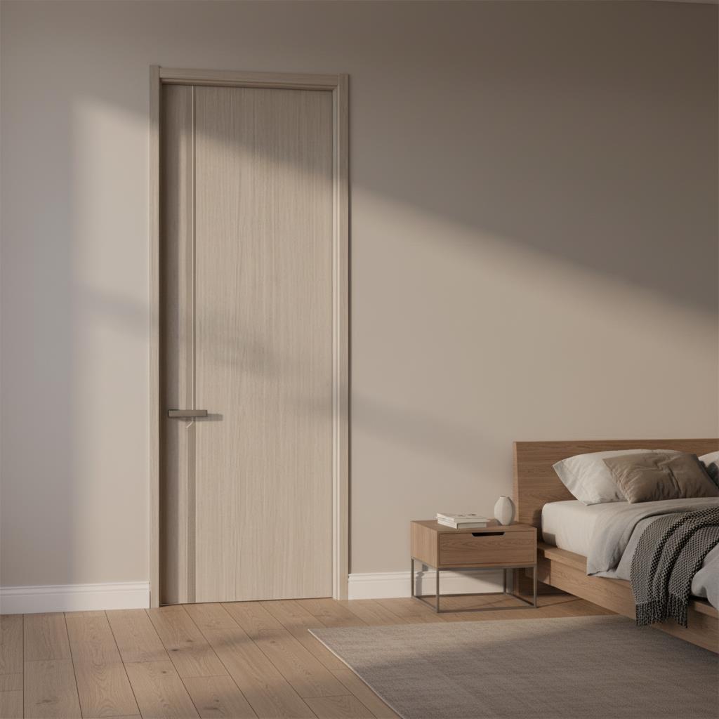 100% Customizable Waterproof WPC Polymer Composite Door Bespoke Modern Interior Push-Pull Door For Home &amp; Commercial