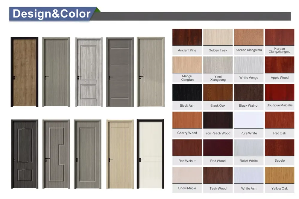 Bedroom Wood Plastic Composite Hollow Door Design Interior Room Hotel Toilet Bathroom Waterproof WPC Doors