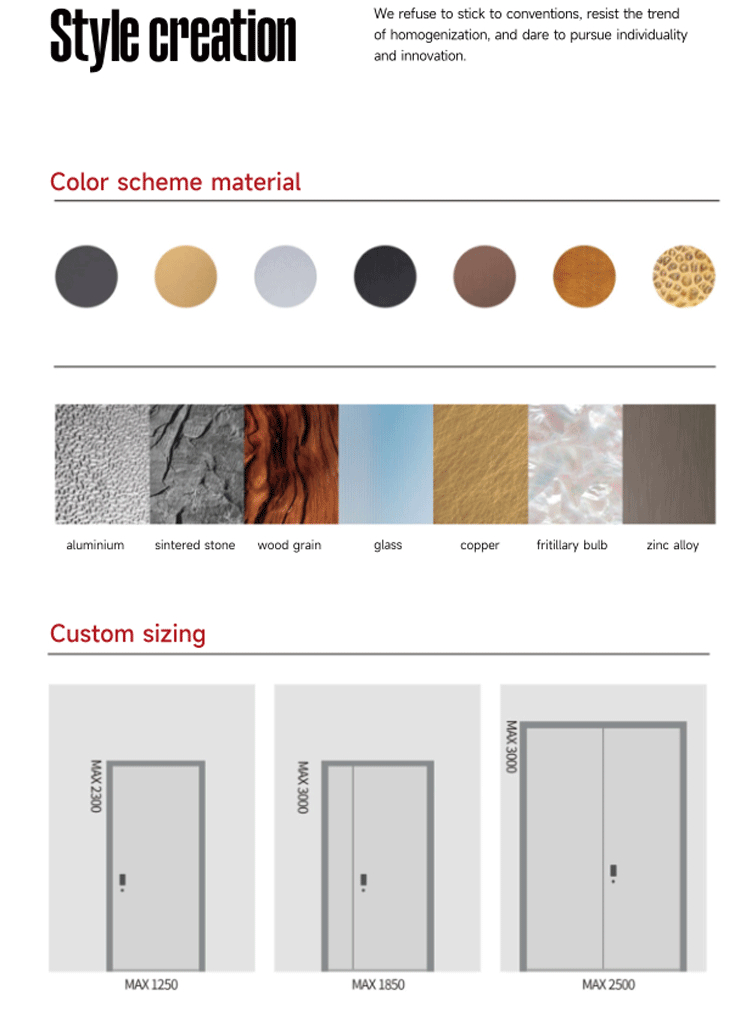 Factory Villa Good Price Custom Luxury Style Exterior Houses Frame Security Aluminum Alloy Entry Door for House Hotel Use