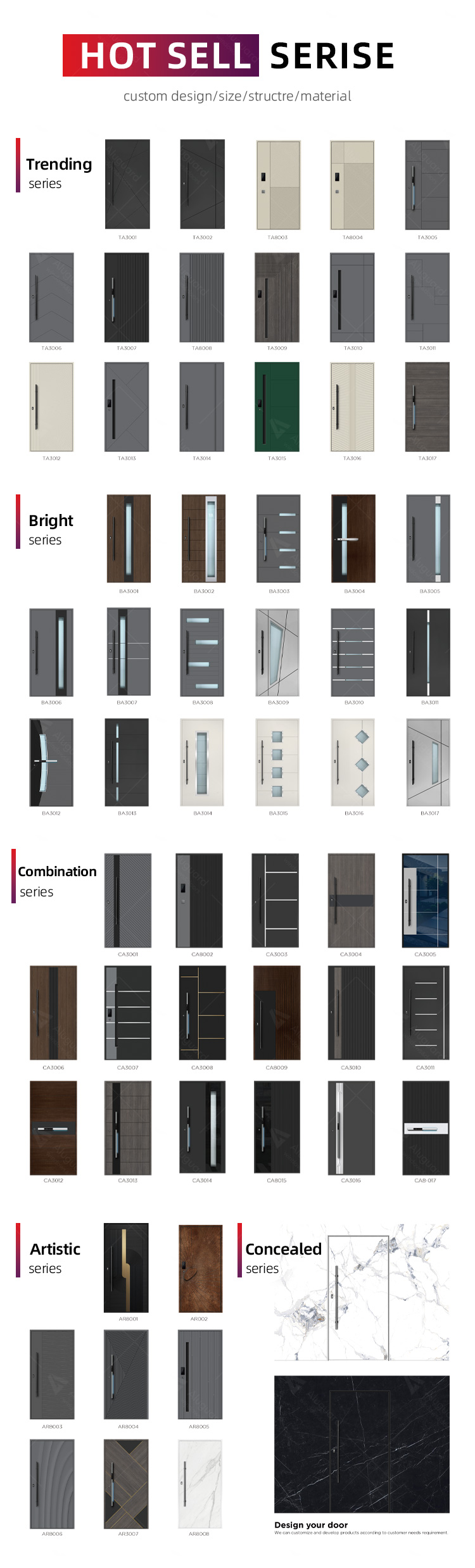 Modern Entrance Door Section 7