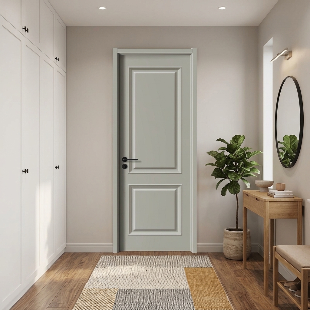 Modern Large Interior Door Wood Door Premium Painted MDF Internal Door For Bedroom And Bathroom