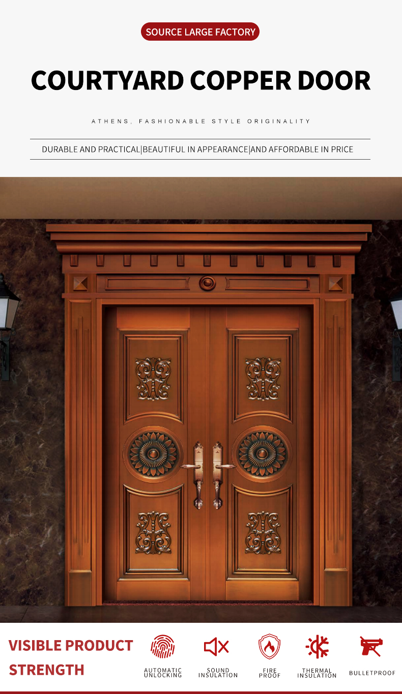 Metal Copper Door Design 1