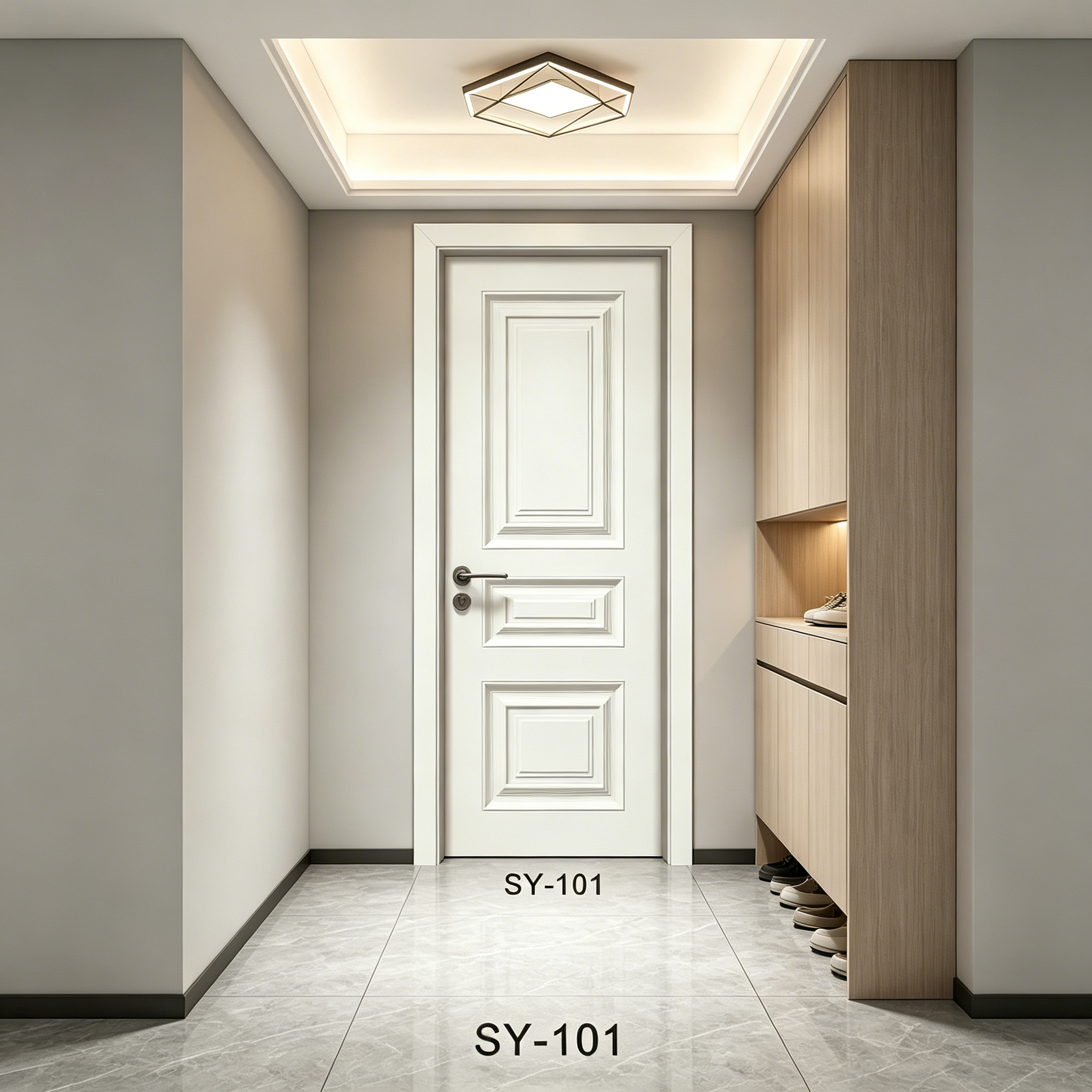 Moisture Resistant MDF Interior Door CPL Finish Internal Wooden Doors For Kitchen And Laundry Room
