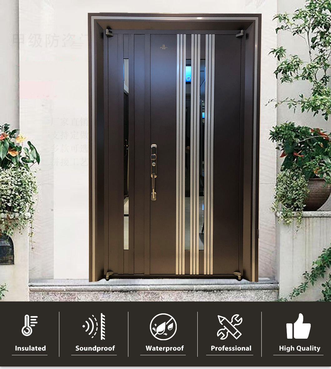 Modern exterior security door structure