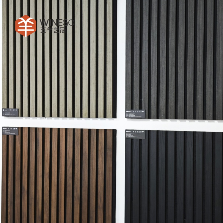 WINEGO Soundproofing Solutions Wood Slat Wall Panels High-Density Wood Slat Acoustic Panels For Theaters