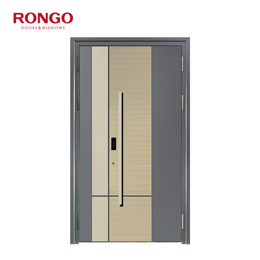 Factory Villa Good Price Custom Luxury Style Exterior Houses Frame Security Aluminum Alloy Entry Door for House Hotel Use