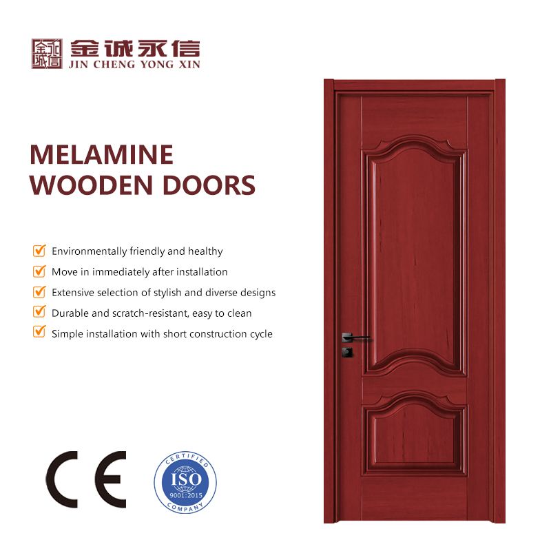 Factory Price Simple Designs Waterproof Soundproof Melamine Interior Wooden Door Hotel Bedroom Entry Wooden Door
