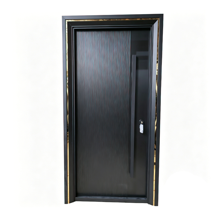 ABYAT Modern Copper Finish Pivot Door Powder Coated Solid Color Metal Door