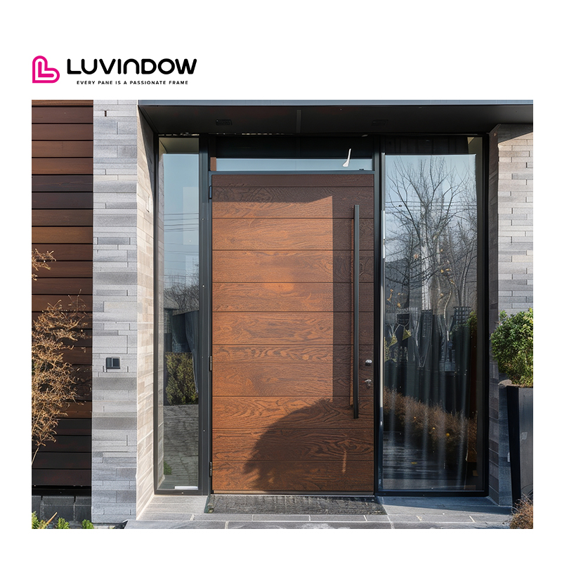 Soundproof Acoustic Insulation Solid Wood Door for Premium Suburban Family Home