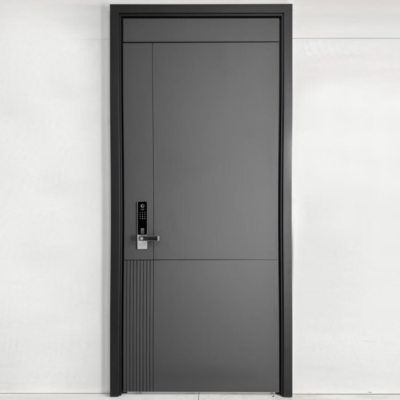 Security Main Pivot Front Door with Residential Aluminum Alloy Residential Modern Glass Graphic Design Customization