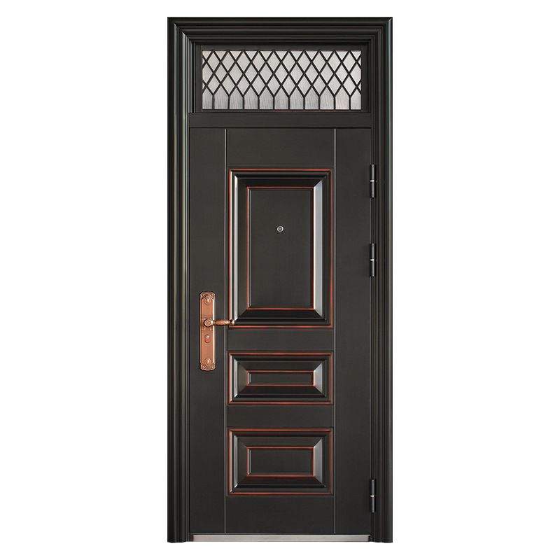 Engineering Zinc Alloy Steel Thickened Armored First Class Main Gate Simulated Copper Sun protection Outdoor Security Door
