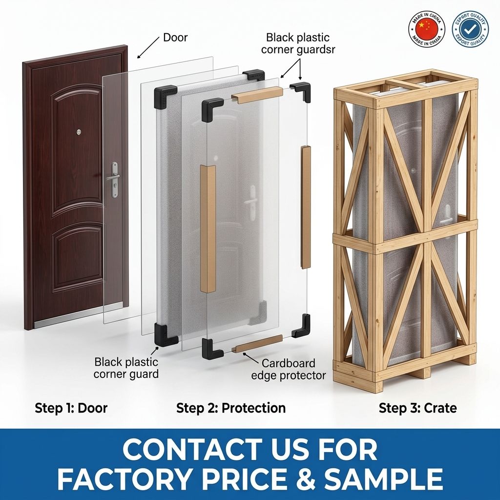 Wholesale European Design Main Entrance Door High Security 3H Fireproof Soundproof Armored Door Set OEM/ODM Factory Price