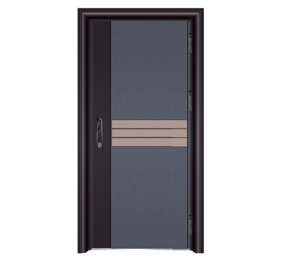 Modern Simple Design Steel Bulletproof Security Entrance New Style Front Entry Doors China Manufacturer Finished for Garden Use