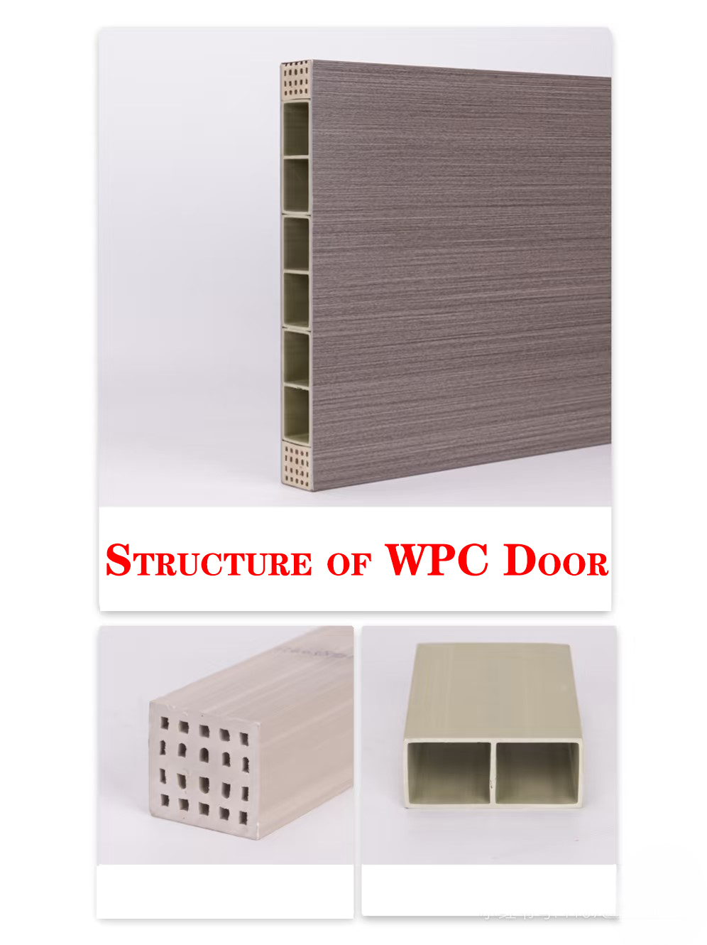 WPC Door For Middle East -UV &amp; Sand Proof Composite Porte Waterproof Door For Bedroom Studyroom Bathroom Living Room And Hotel